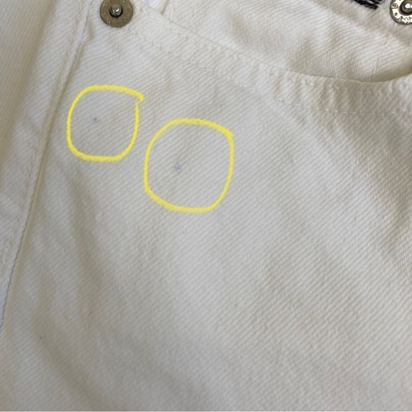 Vintage Y2K DKNY Jeans Straight Leg High Waist White USA Made Size 6 - Picture 13 of 15